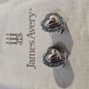 James Avery Retired Heart of Gold Earrings